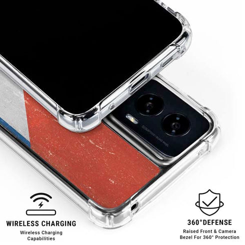 Cuban Flag Distressed Moto G Power 5G (2024) Clear Case